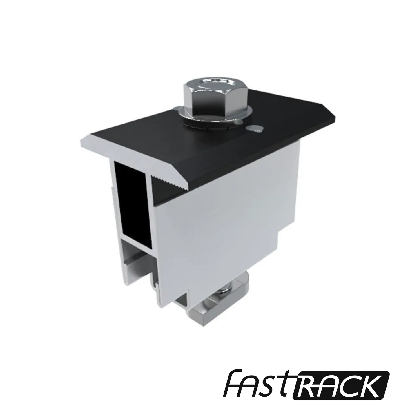 Pince centrale ressort Fast-Rack 32-35mm noire pour panneaux solaires au Québec