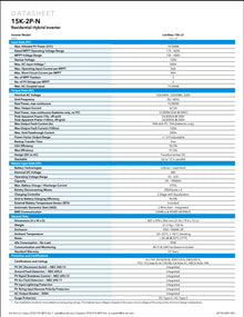 Onduleur-Chargeur Hybrid Sol-Ark Whole Home 15K-2P 120 V – 15 kW continu, 200 A Pass-through, 10 ans Sol-Ark
