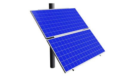 Elios Koala M2 – Support de montage sur poteau pour 2 panneaux 60/72 cellules (acier galvanisé, visserie inox, garantie 5 ans) Boutique Solaire Québec