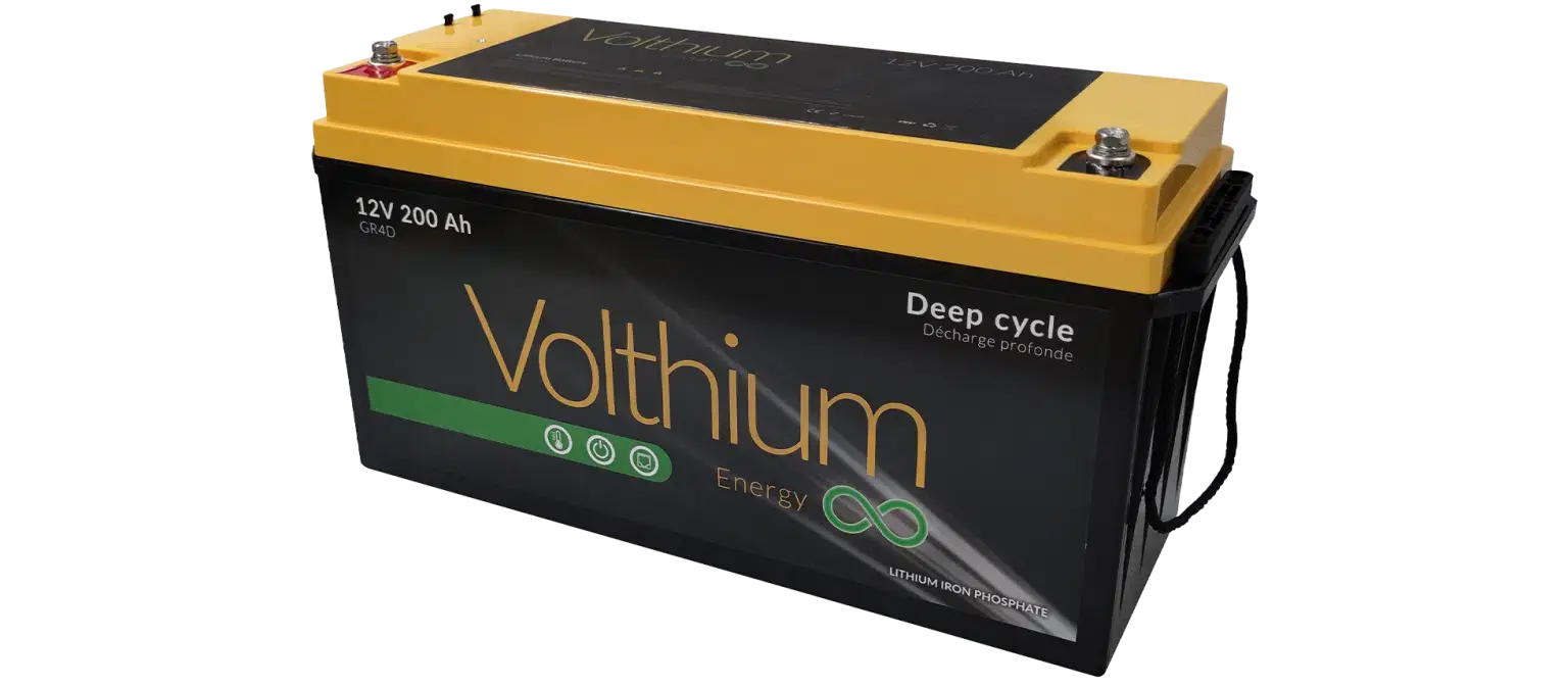 Batterie Volthium 12 V 200 Ah – Auto-chauffante LiFePO₄ 4D (Bluetooth, IP55, Double Chauffage, 10 ans) Boutique Solaire Québec
