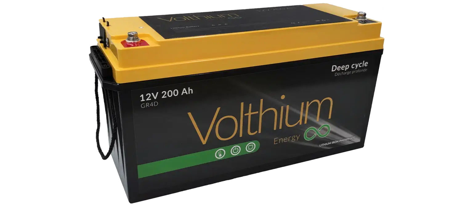 Batterie Volthium 12 V 200 Ah – Auto-chauffante LiFePO₄ 4D (Bluetooth, IP55, Double Chauffage, 10 ans) Boutique Solaire Québec