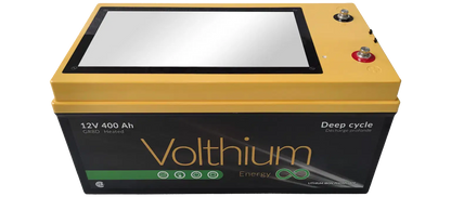 Batterie Volthium 12 V 400 Ah – Auto-chauffante LiFePO₄ 8D (Double chauffage, BMS accessible, IP55, 10 ans) Boutique Solaire Québec