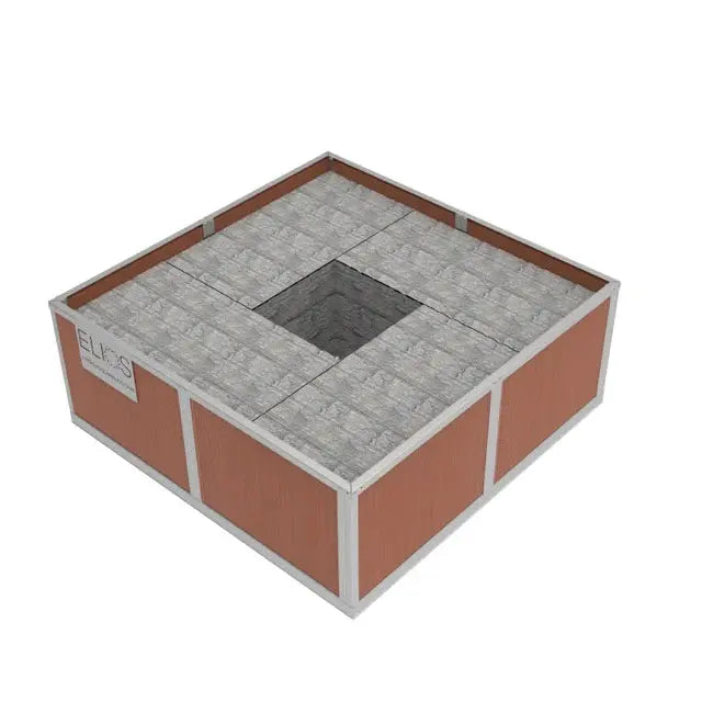 Elios Basket 8 Panel Post – Socle robuste remplissable de roche pour montage sur poteau Boutique Solaire Québec