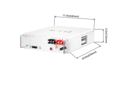 Batterie Elios Litio 5.12 kWh – 51.2 V Rackmount LiFePO₄ (Slim 3U, UL Approved, scalable) Elios