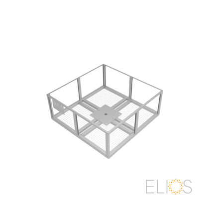 Elios Basket 8 Panel Post – Socle robuste remplissable de roche pour montage sur poteau
