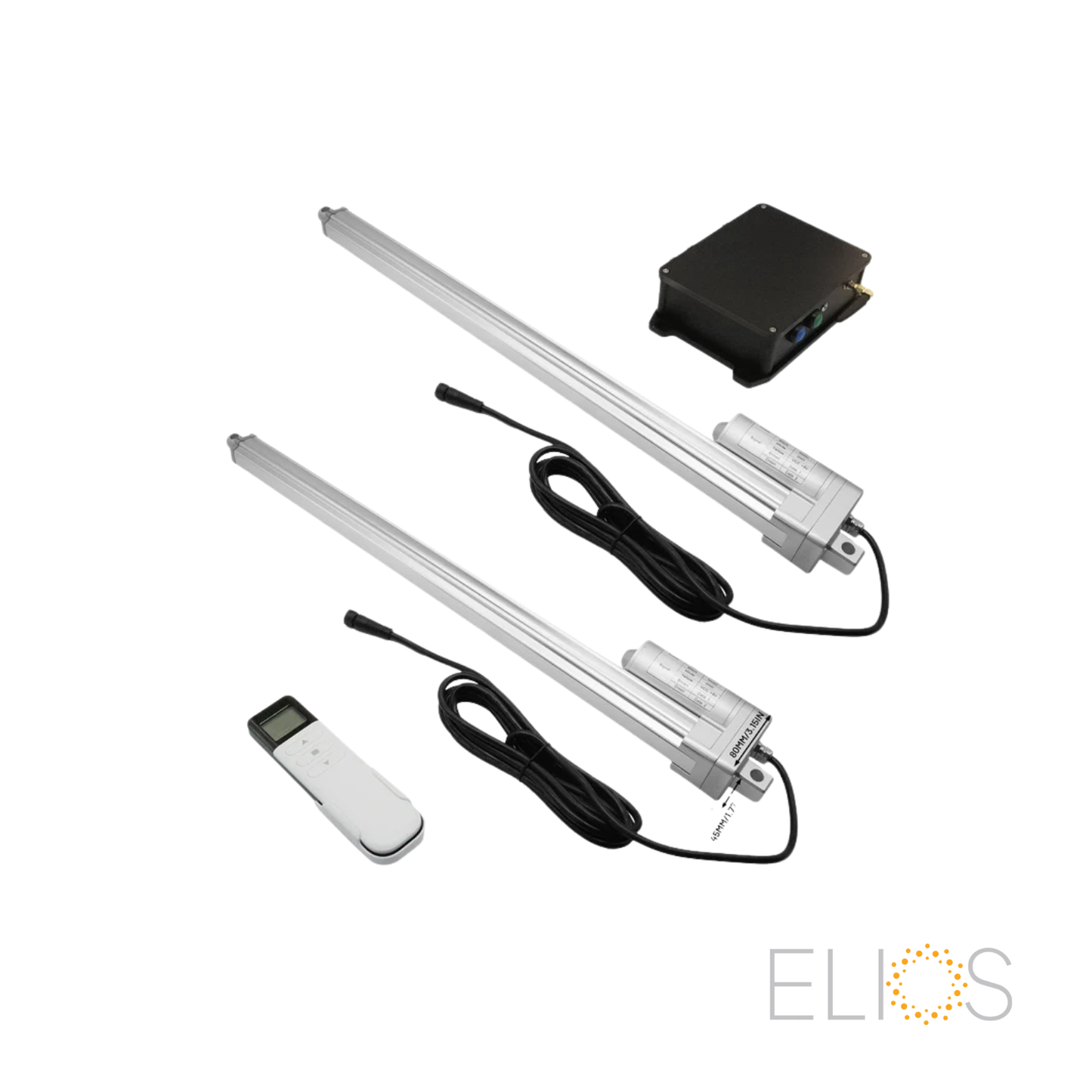 Elios ContrackD Actuator Kit | Inclinaison 0-35° avec télécommande & boîtier de contrôle (2 ou 3 panneaux)