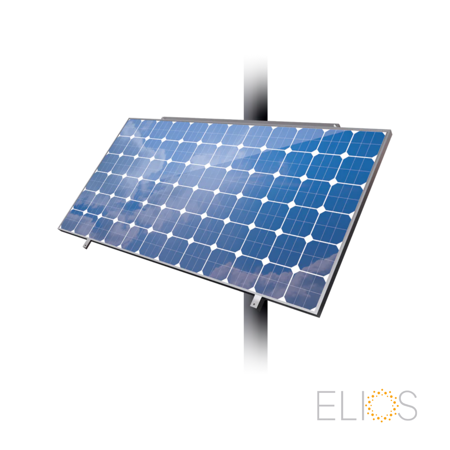 Elios Koala M1 – Support de montage pour 1 panneau 60/72 cellules sur poteau (acier galvanisé, garantie 5 ans)