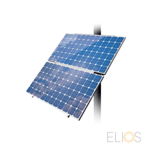 Elios Koala M2 – Support de montage sur poteau pour 2 panneaux 60/72 cellules (acier galvanisé, visserie inox, garantie 5 ans)