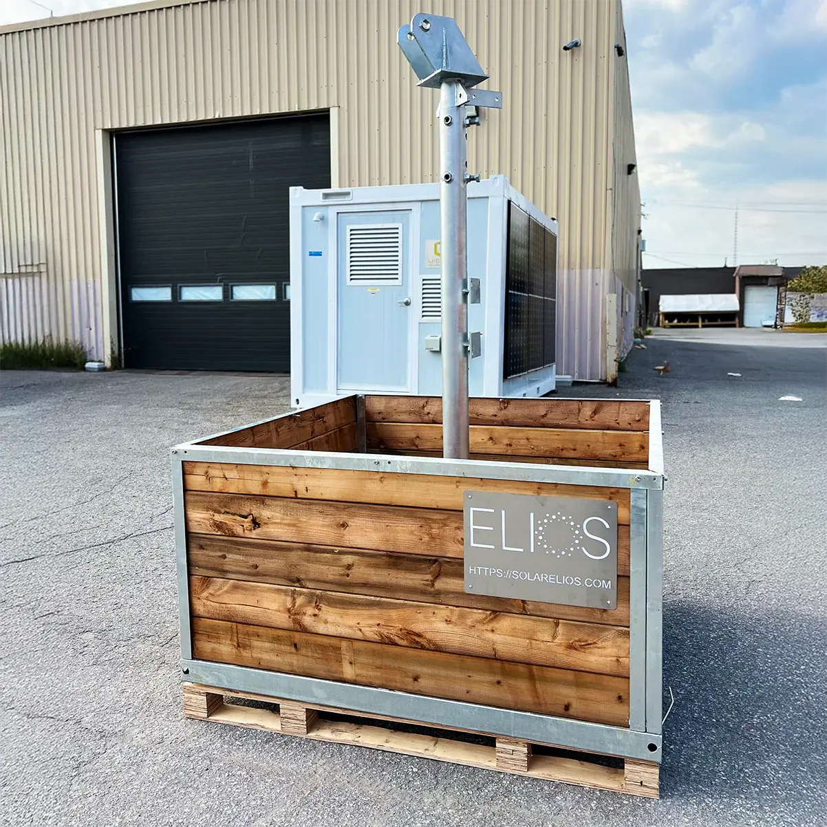 Elios Basket 4 Panel Post – Base en acier remplissable pour poteau Arbora P4 (1,5 m, 121 kg) Boutique Solaire Québec