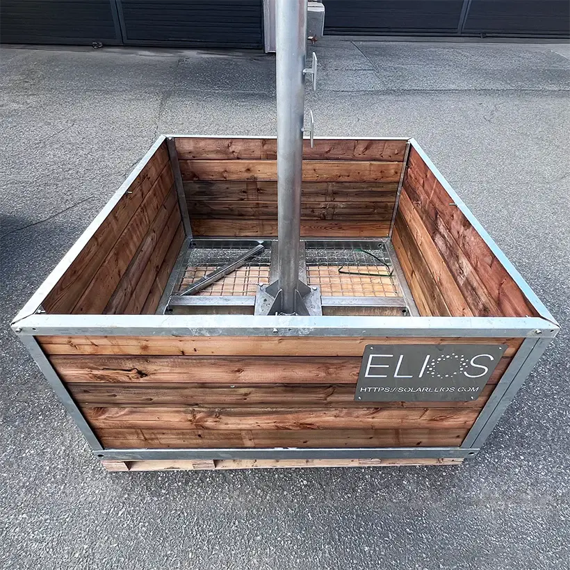 Elios Basket 4 Panel Post – Base en acier remplissable pour poteau Arbora P4 (1,5 m, 121 kg) Boutique Solaire Québec