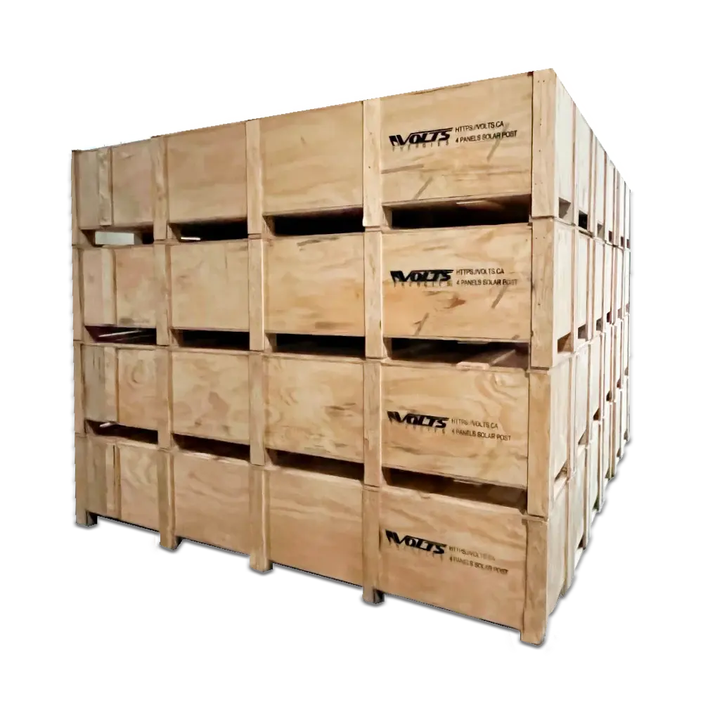 Elios Arbora P4-C – Système de montage sur poteau pour 4 panneaux (acier galvanisé, rails aluminium, garantie 5 ans) Boutique Solaire Québec